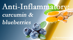 Pensacola Spinal Rehab Center shares recent studies touting the anti-inflammatory benefits of curcumin and blueberries. 