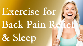 Pensacola Spinal Rehab Center shares new research about the benefit of exercise for back pain relief and sleep. 