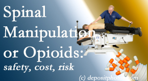 Pensacola Spinal Rehab Center presents new comparison studies of the safety, cost, and effectiveness in reducing the risk of further care of chronic low back pain: opioid vs spinal manipulation treatments.
