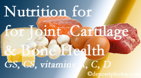Pensacola Spinal Rehab Center explains the benefits of vitamins A, C, and D as well as glucosamine and chondroitin sulfate for cartilage, joint and bone health. 