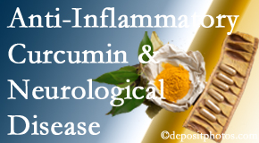 Pensacola Spinal Rehab Center presents recent findings on the benefit of curcumin on inflammation reduction and even neurological disease containment.
