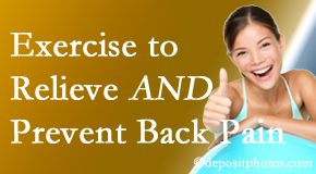 Pensacola Spinal Rehab Center urges Pensacola back pain patients to exercise to prevent back pain and get relief from back pain. 