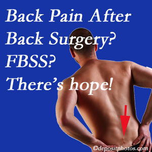 Pensacola chiropractic care offers a treatment plan for relieving post-back surgery continued pain (FBSS or failed back surgery syndrome).