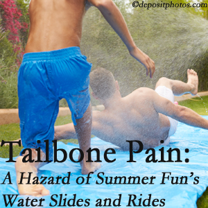 Pensacola Spinal Rehab Center uses chiropractic manipulation to ease tailbone pain after a Pensacola water ride or water slide injury to the coccyx.