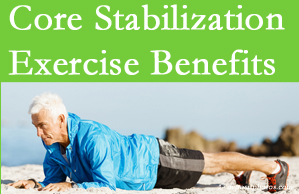 Pensacola Spinal Rehab Center presents support for core stabilization exercises at any age in the management and prevention of back pain. 
