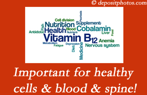 Pensacola chiropractic care may include checking the level of vitamin B12 since it may influence back pain relief.